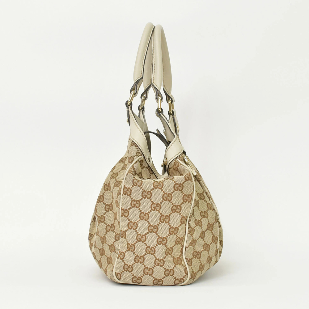 Gucci handbag GG canvas leather Ivory White